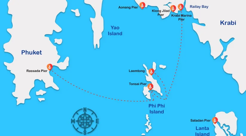 Phi Phi Island map